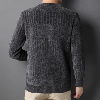 Sweter męski z tłoczonym wzorem-Bossino