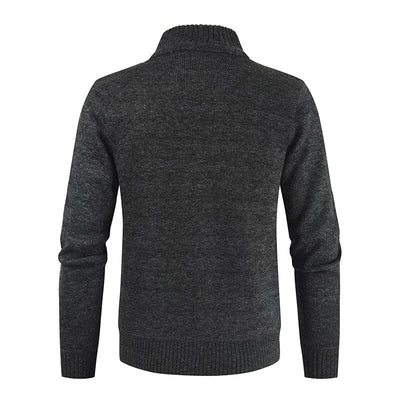 Ciepły rozpinany sweter we wzory-Bossino