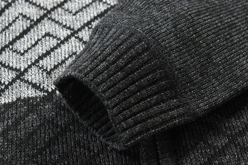 Ciepły rozpinany sweter we wzory-Bossino