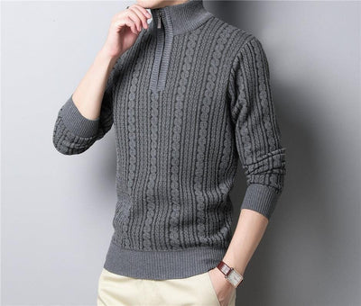 Ciepły sweter męski we wzory-Bossino