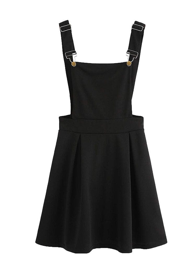 Czarna sukienka na szelkach-Bossino