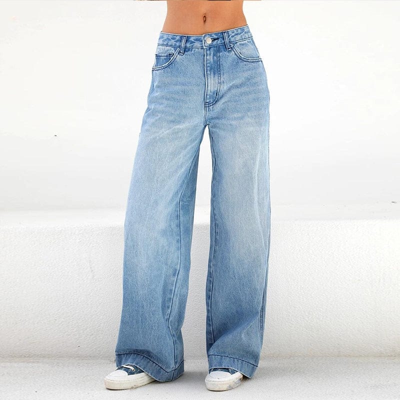 Damskie jeansy baggy-Bossino