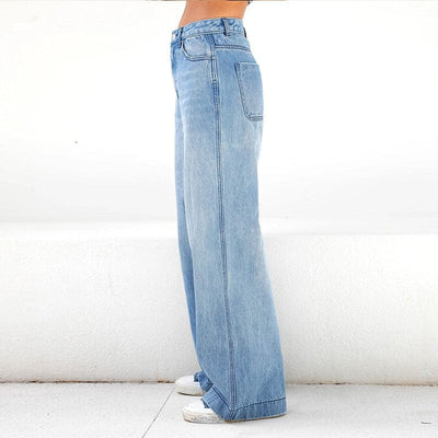 Damskie jeansy baggy-Bossino