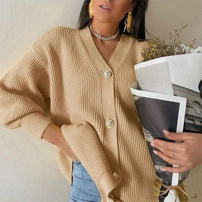 Długi sweter damski-Bossino