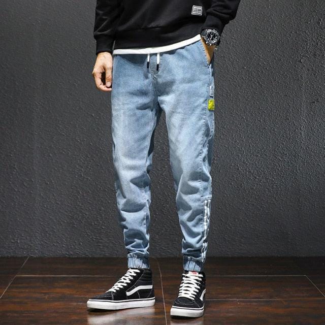 Dopasowane męskie jeansy w stylu Baggy Jeans-Bossino