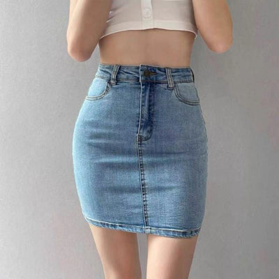 Jeansowa spódnica mini-Bossino