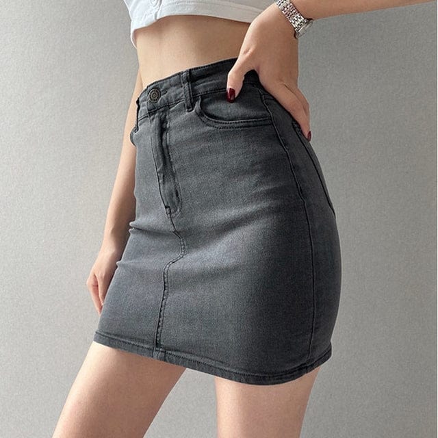 Jeansowa spódnica mini-Bossino