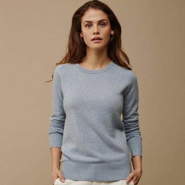 Jednolity sweter z długim rękawem-Bossino