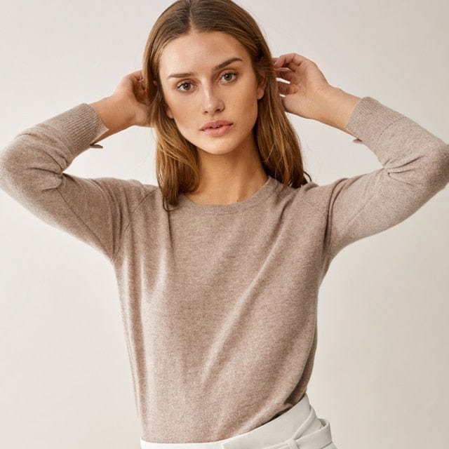 Jednolity sweter z długim rękawem-Bossino