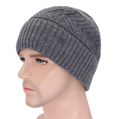 Klasyczna czapka męska na zimę-Bossino