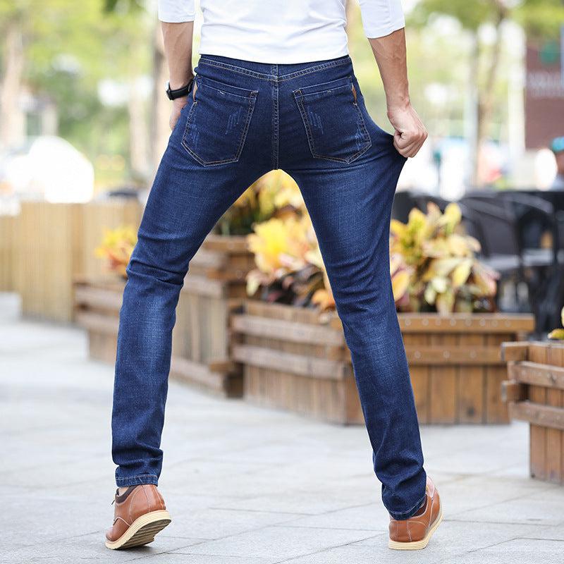 Klasyczne męskie jeansy z prostą nogawką-Bossino