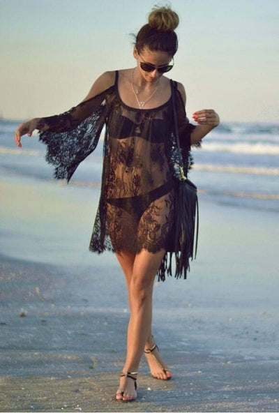 Koronkowa sukienka plażowa-Bossino
