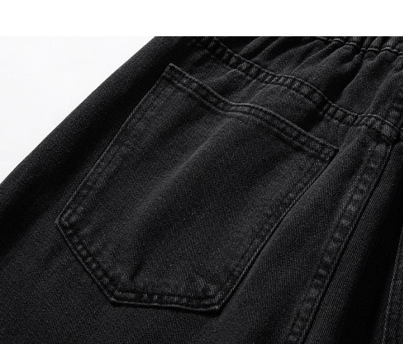 Luźne męskie jeansy z prostą nogawką-Bossino