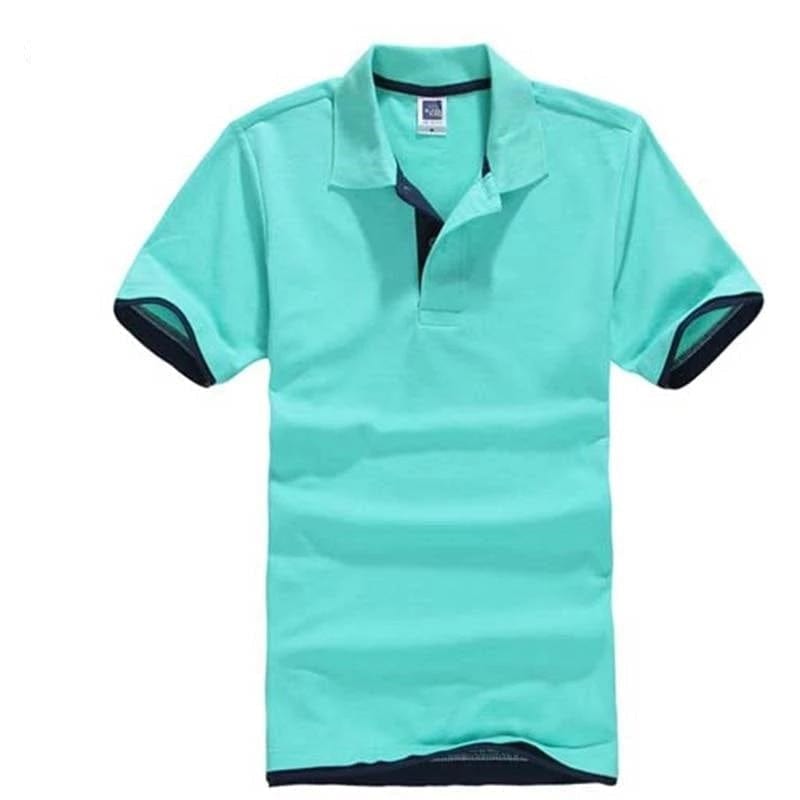 Męska koszulka polo z kolorowymi dodatkami-Bossino