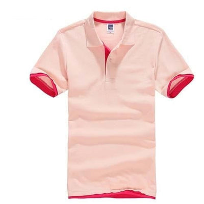 Męska koszulka polo z kolorowymi dodatkami-Bossino