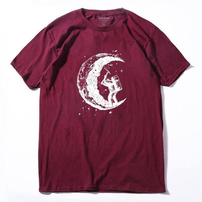Męska koszulka z motywem księżyca-Bossino