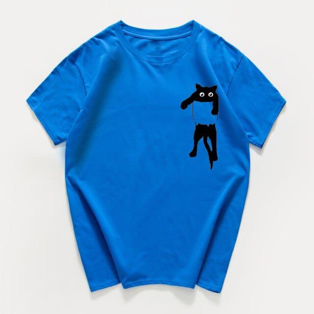 Męska koszulka z nadrukiem kota-Bossino