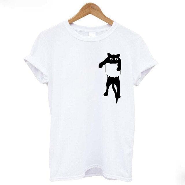 Męska koszulka z nadrukiem kota-Bossino