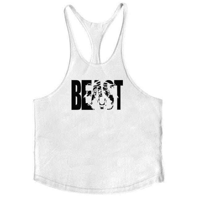 Męski tank top z napisem "Beast"-Bossino