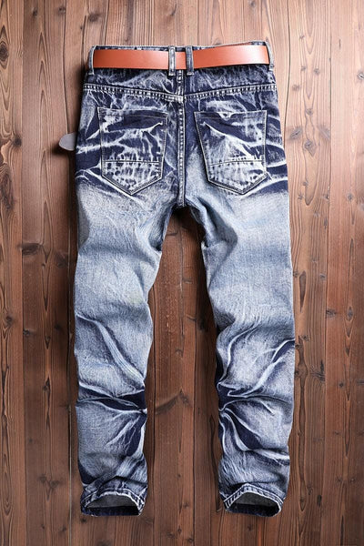 Męskie jeansy z przetarciami-Bossino