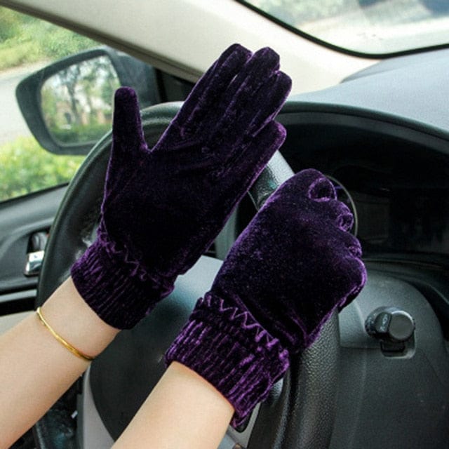 Połyskujące rękawiczki dla kobiet-Bossino