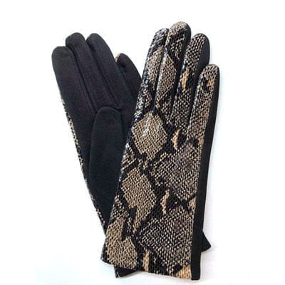 Rękawice damskie skóra węża-Bossino