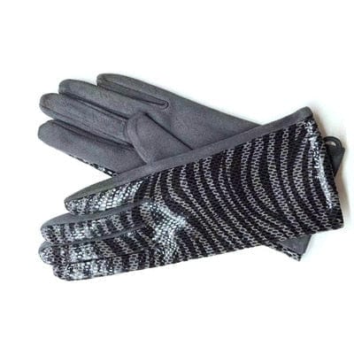 Rękawiczki damskie w zebrę-Bossino
