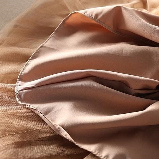 Spódnica midi z tiulowymi elementami-Bossino