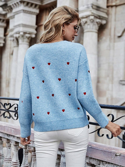 Sweter damski w ozdobny wzór-Bossino