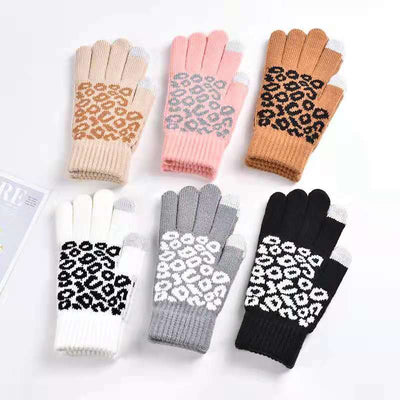 Zimowe rękawiczki w cętki-Bossino